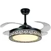 Image de Bel Air Nido Ventilateur de Plafond avec Télécommande 72W Pales Rétractables 108cm Noir