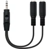 Image de Nanocable 10.24.1200 câble audio 0,15 m 2 x 3.5mm 3,5mm Noir
