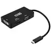 Image de Nanocable Conversor USB-C a VGA/DVI/HDMI USB-C/M-VGA/H-DVI/H-HDMI/H Negro 10 cm