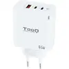 Image de TooQ TQWC-GANQC2PD65WT Chargeur Mural 2xUSB-C/USB 2.0 65W Blanc