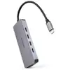 Image de Hub USB-C Nanocable 10.16.4505 4xUSB-C/1xUSB-C PD 100W/Aluminium 10cm/Gris