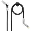 Image de Cable USB Nanocable 2 m USB A/USB C vers USB C/Lightning 27 W Noir Gris