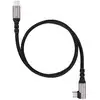 Image de Câble USB-C à angle droit Nanocable 0.5m USB 3.2 Gen 2 100W 4K 60Hz Noir