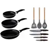 Image de Set San Ignacio Navy 16, 20 et 24 cm + Set San Ignacio Daimiel 4 Couteaux + Set 3 Ustensiles