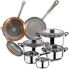 Image de Batterie de cuisine San Ignacio Toledo 8 pièces + lot de 3 poêles Optimum Plus