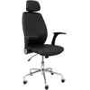 Image de Piqueras y Crespo Huelves Chaise en similicuir avec tête de lit noire