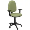 Image de Piqueras y Crespo Ayna Bali Chaise de Bureau Accoudoirs réglables Roues Parquet Vert Moutarde