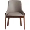 Image de Chaise en simili cuir et bois noyer Angel Cerdà 59x60x80 cm