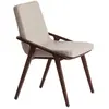 Image de Chaise en simili cuir et bois de noyer Angel Cerdà 54x59x80 cm