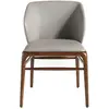 Image de Chaise en croûte de cuir et bois Angel Cerdà 55x60x76 cm