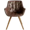Image de Chaise en simili cuir et bois Angel Cerdà 65x46x78 cm