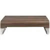 Image de Table basse en bois de noyer et acier Angel Cerdà 120x70x34 cm