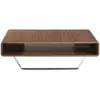 Image de Table basse en bois de noyer et acier Angel Cerdà 120x60x36 cm