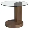 Image de Table d'angle ronde en verre trempé Angel Cerdà Ø60x48 cm