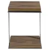 Image de Table d'angle de noyer et acier Angel Cerdà 45x45x55 cm