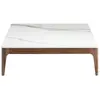 Image de Table basse en verre imitation marbreet Angel Cerdà 100x100x30 cm