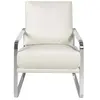 Image de Fauteuil en croûte de cuir et pieds en acier Angel Cerdà 67x100x89 cm