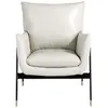 Image de Fauteuil en cuir et pieds en acier Angel Cerdà 67x75x87 cm