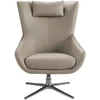 Image de Fauteuil pivotant en croûte de cuir Angel Cerdà 76x90x100 cm