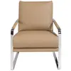 Image de Fauteuil en similicuir et pieds en acier Angel Cerdà 67x100x89 cm