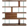 Image de Bibliothéque en noyer et verre Angel Cerdà 180x38x190