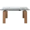 Image de Table à manger extensible verre et bois Angel Cerdà 160/240x90x75 cm