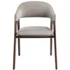 Image de Chaise en tissu et croûte cuir Angel Cerdà 55x58x79 cm