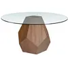 Image de Table de salle à manger en bois et verre Angel Cerdà 150x150x74 cm