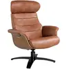 Image de Fauteuil pivotant en cuir Angel Cerdà 80x84x100/108 cm