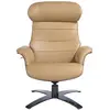 Image de Fauteuil pivotant rembourré en cuir Angel Cerdà 80x84x100/108 cm