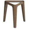 Image de Table d'angle triangulaire en verre noyer Angel Cerdà 45x39x42 cm