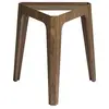 Image de Table d'angle triangulaire en verre noyer Angel Cerdà 58x50x55 cm