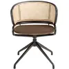 Image de Chaise pivotante en velours et rotin Angel Cerdà 56x53x74 cm