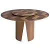 Image de Table à manger ronde noyer Angel Cerdà Ø 150x76 cm
