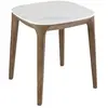 Image de Table d'angle carrée en marbre porcelaine et noyer Angel Cerdà 50x50x51 cm