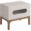 Image de Table de chevet en bois et noyer avec éclairage intérieur Angel Cerdà 60x41x51 cm