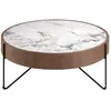 Image de Table basse ronde en marbre porcelaine et acier Angel Cerdà Ø81x33 cm