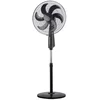 Image de Ventilateur sur Pied IluminaShop 85W 6 Pales 3 Vitesses Télécommande Minuterie Oscillant Noir