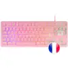 Image de Mars Gaming MK023 TKL H-Mech Clavier de jeu FRGB Rose (FR)