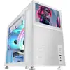 Image de Mars Gaming Mc-lcd Tower Écran Lcd Micro-atx Ips personnalisé 8" Panneau modulaire en verre trempé blanc
