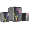 Image de Mars Gaming Ms-h21, haut-parleurs de jeu RVB 2.1 et caisson de basses 35 W, pilotes inversés Surround 3D, noir