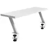 Image de Mars Gaming MGDS support de moniteur 60x20cm panneau en Fiber de carbone Structure en acier blanc