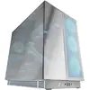 Image de Mars Gaming MC-NOVA3 Boîtier de jeu personnalisé XXL E-ATX Triple Crystal Chrome Aluminium USB-C Blanc