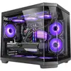 Image de Mars Gaming MC-3TCOREM Boîtier de jeu MicroATX personnalisé Triple verre trempé Double caméra USB-C Noir