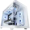 Image de Mars Gaming MC-FUSIONM Boîtier de jeu Micro-ATX Verre trempé Double chambre incurvée continue Blanc