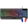 Image de Mars Gaming MK124 Clavier Ergonomique H-Mech FRGB Repose-Poignet Anti-ghosting Français Noir