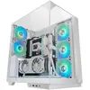 Image de Boîtier tour ATX Mars Gaming Mc-3gf triple en verre trempé, 2 ventilateurs Argb 120 mm, USB-C, blanc