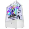 Image de Boîtier ATX moyen tour Mars Gaming Mc-xo avec double verre trempé, ventilateur 120 mm, double chambre, blanc
