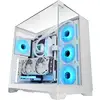 Image de Boîtier Mars Gaming Mc-vision Triple ATX sans cadre en verre trempé avec double caméra USB 3.0 Blanc