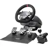 Image de Volant de simulation Mars Gaming MWH-RSX, double moteur à retour de force, 3 pédales de changement de vitesse